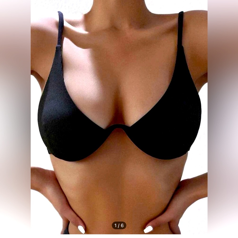 SHEIN medium, black bikini top. New never worn!